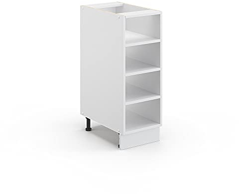 Vicco Midischrank Fame-Line, Weiß, 30 x 82 cm | ohne Arbeitsplatte, zur Aufbewahrung von Badutensilien und Reinigungsmitteln