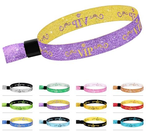 100 Pcs VIP Cloth Event Wristband, Disposable VIP Wristbands for Events, Colored VIP Wristbands Events,for Lightweight Concert,Club Entrance Wrist Strap Party Wristband Event (Color : Purple)