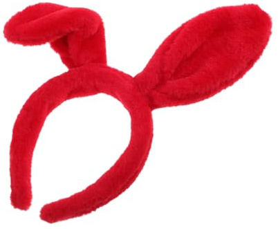 UKCOCO Kuscheliges Hasenohren-stirnband in Rot Realistische Plüsch-kaninchenohren Für Ostern Kostümpartys Cosplay Und Tägliches Tragen Vielseitiges Accessoire Für Jede Festliche