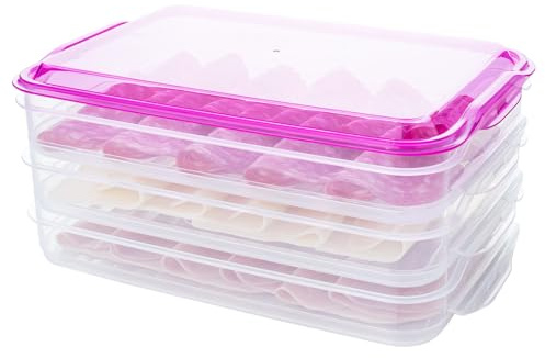 QILZO Recipiente de Almacenamiento de Embutido de 1L, Caja de Almacenamiento Frigorífico, Fiambrera Apilable 3 Compartimientos,Organizador Nevera,Recipiente Loncheados,ENVIO 1 RECIPIENTE ALEATORIO