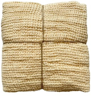 JOWOLLINA Asciugamano da bagno per sauna, set da 2 asciugamani a mano e ospiti, 100% lino, in piqué a nido d'ape, 70 x 125 cm