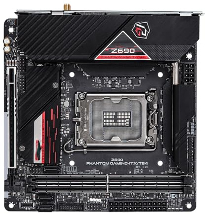 Processore Scheda madre Fit For ASROCK Z690 DDR5 PHANTOM GAMING-ITX/TB4 for Intel Core i9-12900K i5-12600K i9-13900K PCIe 5.0 x16 M.2 Mini-ITX
