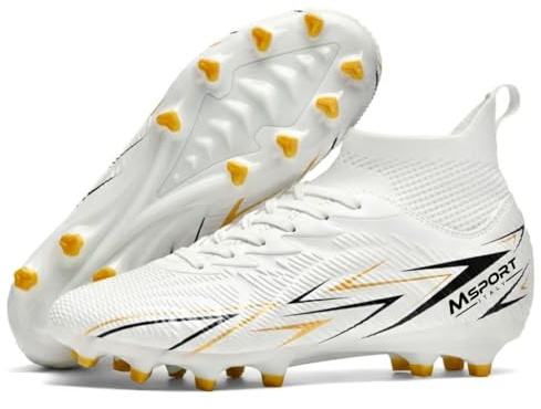 Msport Fußballschuhe für Kinder/Jungen mit Stollen – rutschfest, Leicht und Bequem – Ideal für Naturrasen und Kunstrasen