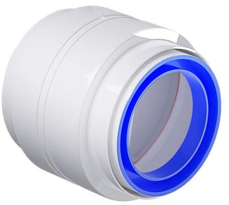 FACAIIO Clapet anti-retour pour ventilation de salle de bain | Compatible avec tuyaux en PVC de 75 à 110 mm | Double fermeture automatique avec gravité et ressort | ABS épais pour matériau | Blanc 13
