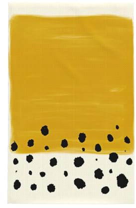 EdWal Paños colgantes con estampado amarillo mostaza y negro para secar platos, toallas de cocina de secado rápido, trapos de cocina, altamente absorbentes