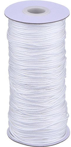 Outus 109 Yards/Roll White Braided Lift Shade Cord for Aluminum Blind Shade, Gardening Plant and Crafts (1.8 mm)