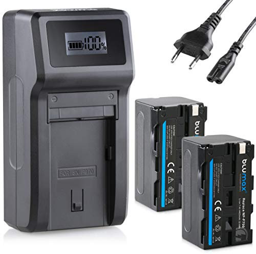 Blumax 2X Akku NP-F750 4400mAh + Turbo-Ladegerät