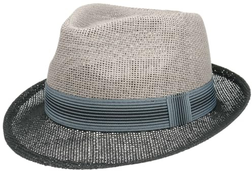 Lipodo Twotone Trilby Strohhut Farbverlauf Ripsband Damen Herren Frühling Sommer