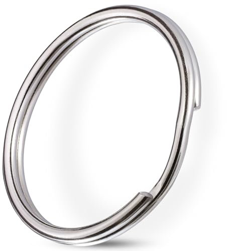 Praknu Schlüsselring 30mm - 200 Stück - DIY Schlüsselanhänger Ringe - Runde Schlüsselringe Set - Leicht zu Öffnen - Für Schlüssel, Key Chains & zum Basteln