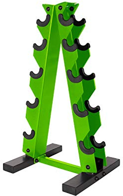 CAP A-Frame Hex Dumbbell Storage Rack, Green, 150lb Capacity