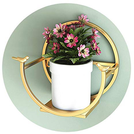 An Der Wand Montierter Blumenständer Im Wohnzimmer Wandblumentopf Im Esszimmer Wanddekorationsregal An Der Wand Montierter Blumentopfständer Auf Dem Balkon ( Color : Gold , Size : 25x15x25cm )