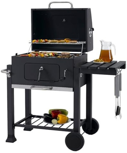 TrendLine Holzkohlegrill Montreal Grillwagen Grill BBQ Kohlegrill Gartengrill