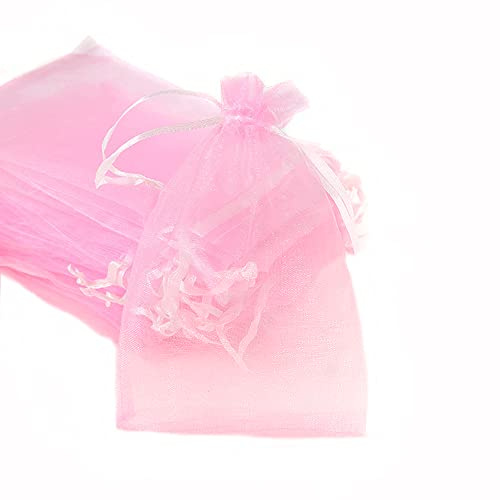 30 Stück Organza Säckchen Zum Befüllen,Organzabeutel Geschenkbeutel Kordelzug Säckchen Organzasäckchen für Festival Party Hochzeit Bonbonsbeutel,Schmuckbeutel Lavendel Geschenk Säckli,20x30cm Rosa