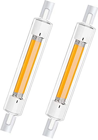 EIMOPE R7S LED 30W 118mm Highlight Lamp Glühbirne，R7S LED Leuchtmittel 118mm Dimmbar Leuchtmittel, Warmweiß 2700K, 3000LM, R7S LED COB 118mm Ersetzt R7S 200W Halogenlampe, 360 Grad Licht, 2er Pack