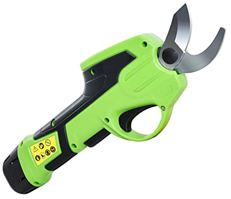 Gardtech Forbici da potatura elettriche Professionali, Forbici a Batteria 7.2V, Forbici da potatura a Batteria per Giardini, Rami, pianta in Vaso, con batterie al Litio da 1 Pezzo 2Ah (Verde)