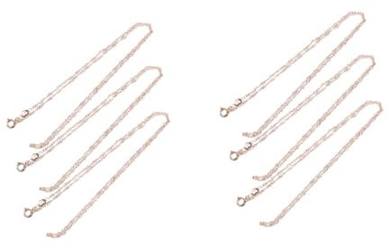 STOBOK 6stücke Teiliges Roségoldene Wasserwelle Kette Für Diy Schmuckherstellung Kupferhalskette Für Kreative Frauen Und Mädchen Vielseitige Verwendungsmöglichkeiten