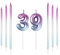 Bougies de 39e anniversaire bleu violet,Bougie numéro 39 pour gâteau,Décorations de 39e anniversaire de femmes hommes,Bougies bleues violettes parfaites pour les décorations de mariage et de fête