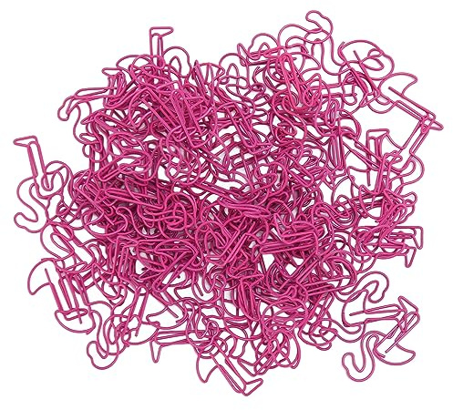 Flamingo-Büroklammern, 100er-Set, Rostfrei, Rot & Rosa | Fixiert bis zu 30 Blatt ohne Eselsohren, ummantelte Drahtenden schützen Finger vor Kratzern, abgerundete Kanten für