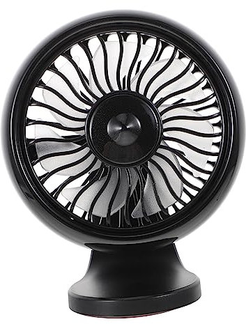 Ventilateur pour Voiture Portable Abs Noir Compatible PC et Chargeur