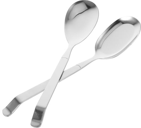 COLLBATH 2stücke Große Edelstahl Servierlöffel Metalllöffel Küchenlöffel Suppenlöffel Buffetlöffel Reislöffel Küche Bedarf Utensilien