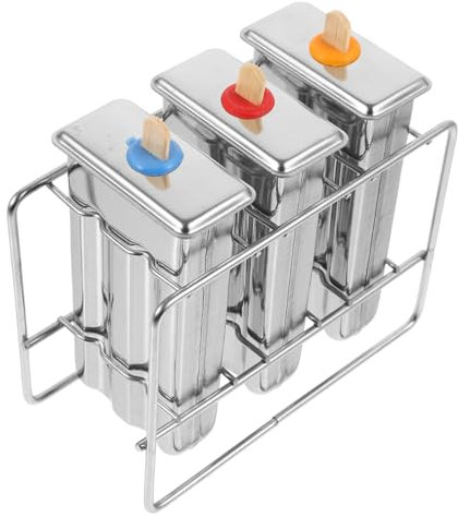 PHENOFICE Molde Metálico Para Paletas Molde Inoxidable Para Helado Para Preparar Helados Casa