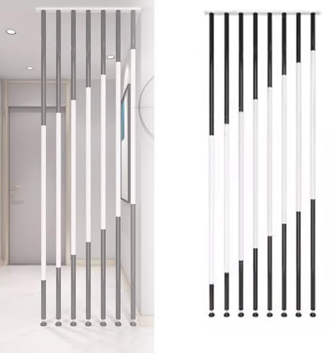 Raumteiler Trennwand, Paravent Raumtrenner Raumteiler für Wandpartitionen, Lamellen vom Boden bis zur Decke, 100 bis 240 cm hohe Sichtschutzpfosten blockieren effektiv die Sicht, Säulentrennwände für