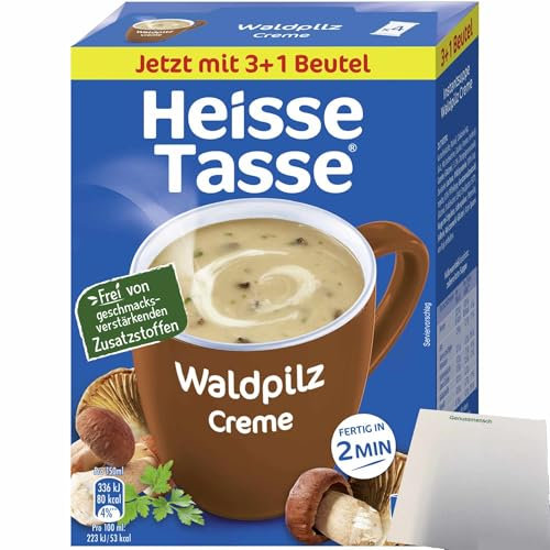 usy Bundle für Heisse Tasse Waldpilz Creme Suppe 1er Pack (3 + 1 Beutel a 16,4g) + usy Block