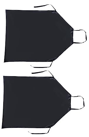 Angoily Delantal De Cocina y Resistente Aceite 2 Unidades Negro Para Limpieza y Cocina