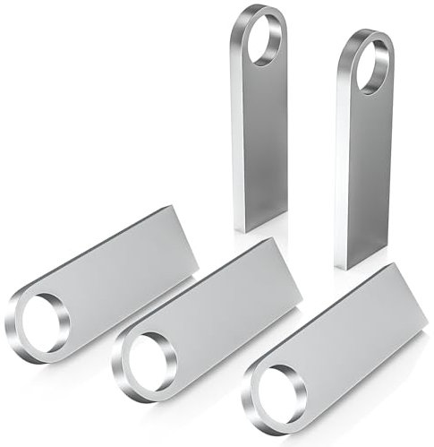 Pendrive 4GB 5 Piezas, ABLAZE Mini Metal Memoria USB 2.0 Impermeables 4 GB Pen Drive 5 Pack para computadora portátil, computadora, televisión, automóvil