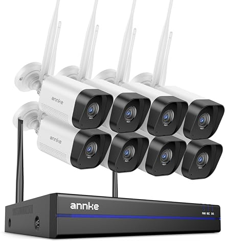 ANNKE 3MP Überwachungskamera Aussen Set, 8X 3MP IP Kamera und 16CH 4K NVR für 24/7 Aufnahme Innen Outdoor, Smarter Personenerkennung, 2-Wege-Audio, 30M IR Nachtsicht, IP66, NO HDD