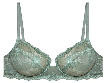 YAMAMAY Woman's Balconette Bra, Sage