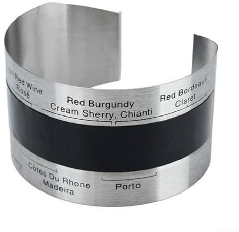 HanOaki Termometro per vino in acciaio inox, con clip, con display LCD, per vino, champagne e birra, senza batteria, facile da usare per servire il vino in modo ottimale, visualizzazione della