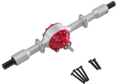 LeeQinersw RC Auto Achse Metall Hinterachse Upgrade Zubehör Ersatzteil RC Modellauto 1 16 Montage für Fahrzeugliebhaber Heimwerkstatt Reparatur, Argent