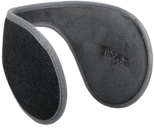 McBURN Oreillettes Herringbone Femme/Homme - Cache-Oreilles Chevrons avec Doublure Hiver Automne-Hiver
