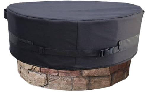 Housse pour foyer extérieur rond - Protection Ronde Résistant au Vent pour Foyer - Couvre-foyer étanche pour jardin été hiver jours de pluie maison résidence secondaire agriculteurs - pour Patio