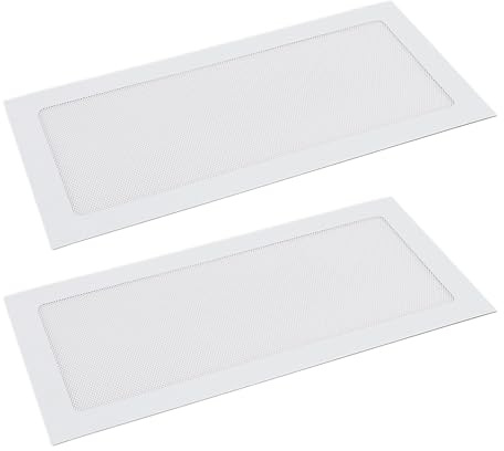 Jenivaint 2 st. Dammfilter för Datorkylare, Magnetisk Ram, Ultrafint PVC-dammskydd för PC-fläktventiler, med Enkel Installation för 120 Mm - 240 Mm Fläktar (Vit)