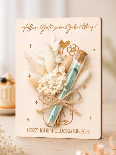 Geldgeschenke Geburtstag, Geldgeschenk Verpackung mit Trockenblumen | Geburtstagsgeschenk für Frauen Mädchen, Geschenke für Frauen Geburtstag, Alles Gute Zum Geburtstag Geldkarte Geburtstag