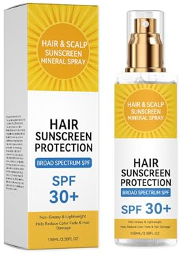 Haar Kopfhaut Sonnenschutz LSF 30, Sonnenschutz Haare, Uv Schutz Haare und Sonnenschutz Spray Haare mit Hitzeschutz, Schützt vor Schäden & Austrocknung 100 ml (1 PC)