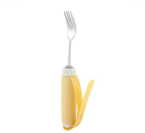Stylebest Ensemble Fourchette et Cuillère pour Personnes Handicapées, pour Patients Arthritiques, avec Conception Rotative Flexible pour une Alimentation Confortable (Fourchette)