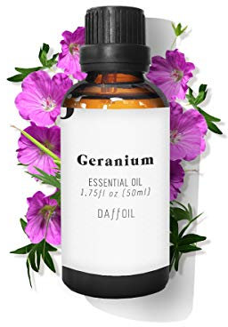 Daffoil Aceite esencial geranio 50ml puro BIO 100% natural ecológico aromaterapia humidificador