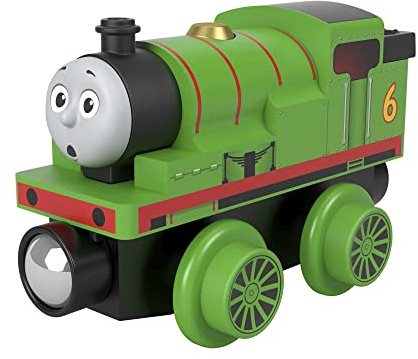 Thomas & Friends Holzeisenbahn, Percy Engine, Schiebe-Spielzeugeisenbahn aus nachhaltig angebautem Holz für Kleinkinder und Vorschulkinder