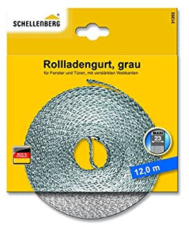 10er-Set Schellenberg 31202 Rollladengurt 23mm/12,0 m grau