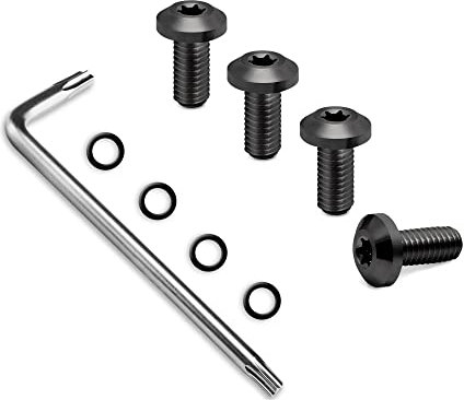 Guuun CZ Black Grips With 4 O Rings, T10 Torx Key, 4 Stainless Steel Screws, and Fancy CZ Screws