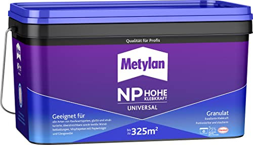 Metylan NP Hohe Klebkraft Universal Granulat, Tapetenkleister mit hoher Klebkraft auf schwiergien Untergründen, transparent, 1x5kg