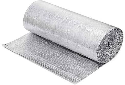 ZAURBA Double Aluminium Bubble Foil Insulation Radiator Reflective Foil Heat Reflective 3mm Thick Bubble Foil Various Size Vapour Barrier and Thermal Insulation Aluminium Foil Membrane (Size : 1mx4m)