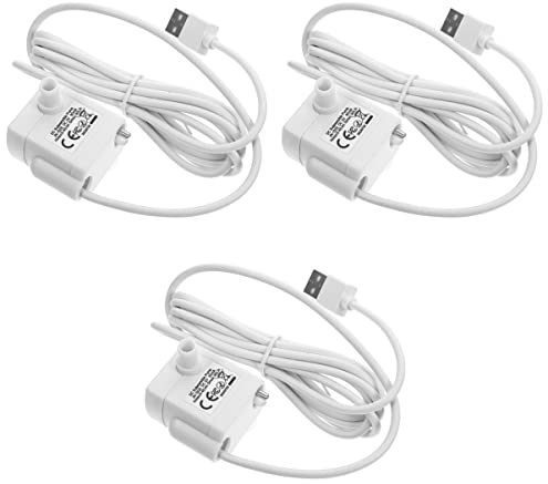 POPETPOP Fontaine À Eau Automatique pour Chat 3 Pièces Pompe Submersible Silencieuse Distributeur Deau pour Animaux De Compagnie Remplacement