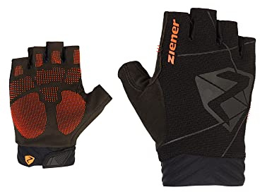Ziener Herren CECKO Fahrrad/Mountainbike/Radsport-Handschuhe | Kurzfinger - atmungsaktiv,dämpfend, Black, 6,5