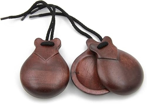 FOREST Castañuelas Madera Bubinga JALE 108-5 Caoba Instrumento de Percusión Bailes Flamencos Niños - Rockmusic