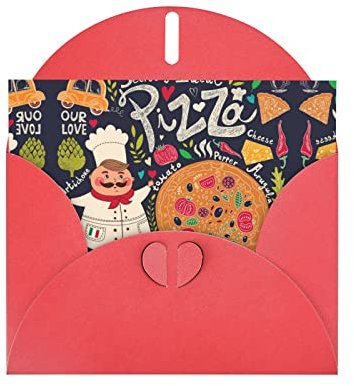 AMACAY Chef Pizza Grußkarte Motivationskarte Dankeskarte Gedenkkarte Party Einladung