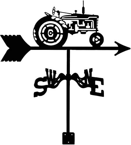 Girouette, girouette Tracteur Lapin girouette Ferme en Acier Inoxydable girouette indicateur de Direction pour Toit extérieur Jardin Montage Cour décor